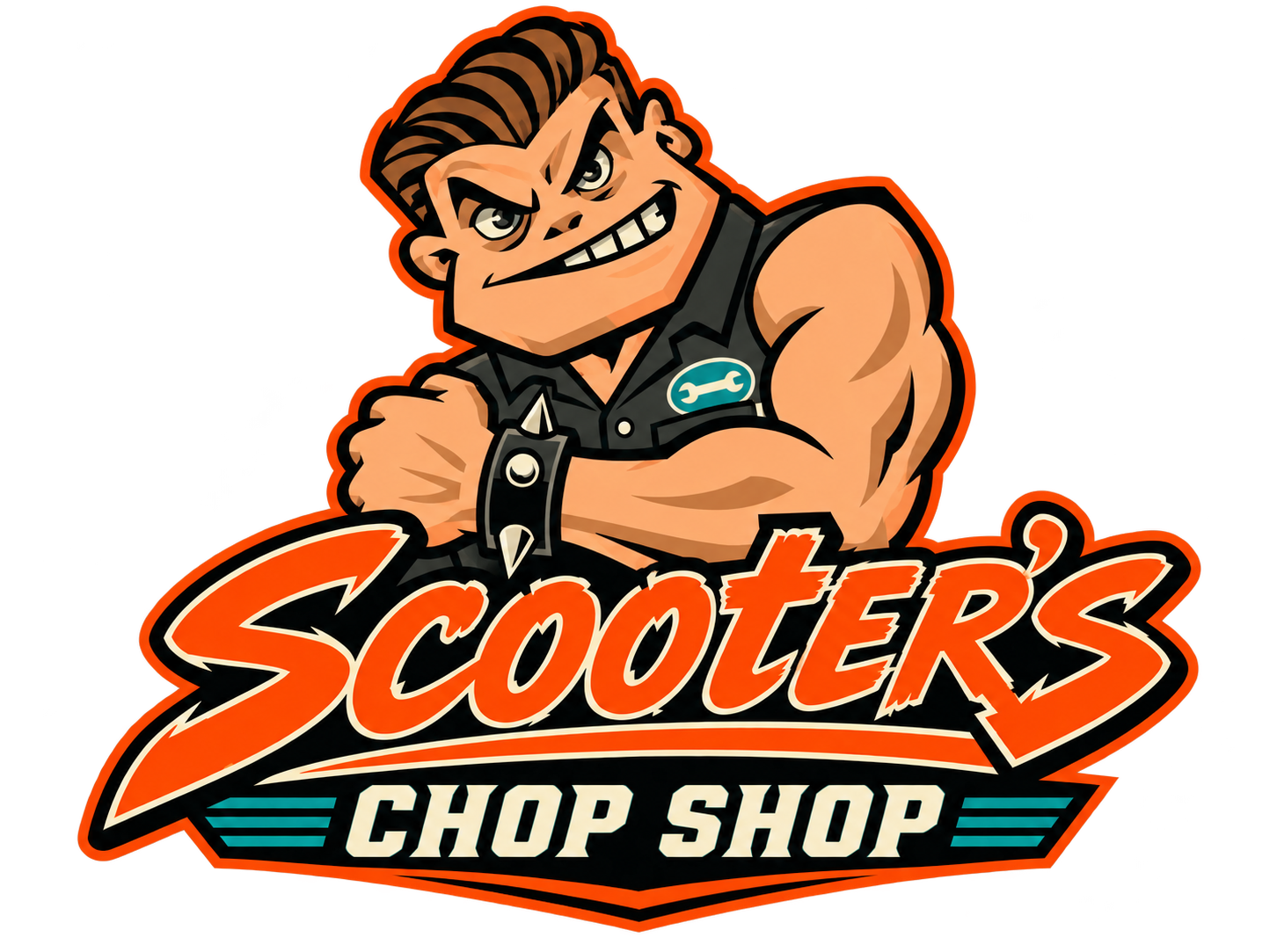 Scooter’s Chop Shop automotive concept logo